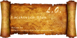 Laczkovics Olga névjegykártya