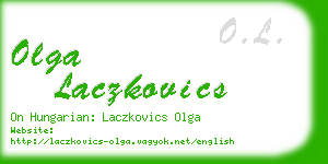 olga laczkovics business card